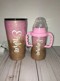 "Mommy and Me"  Customized Tumbler and Bottle Set