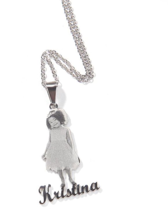 Custom Stainless Steel Pendant Necklace With Custom Name