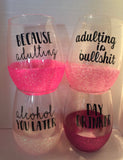 Customized Stemless Wine Glasses