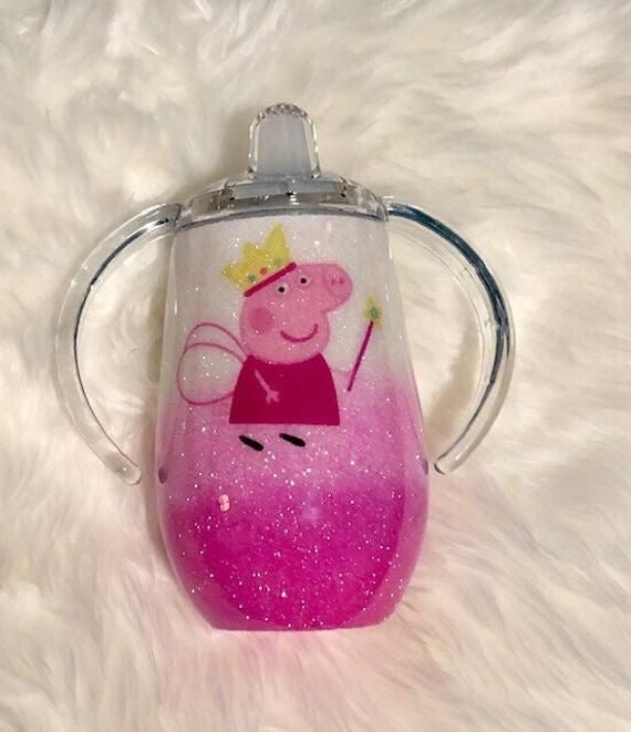 Piggy Sippy/ tumbler Cup - baby, toddler, kid, pig, agere, littlespacemb
