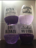 Customized Stemless Wine Glasses