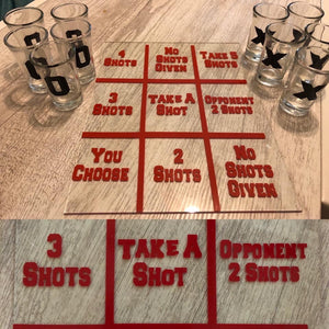 Drunk Tic Tac Toe Set With Shot Glasses