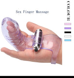 Finger Sleeve Vibrating Massager with Bullet