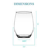 Customized Stemless Wine Glasses