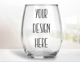 Customized Stemless Wine Glasses