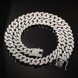 Custom  12 mm Cuban Link Collar Style Necklace With Full Bling Tennis style letters