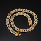 Custom  12 mm Cuban Link Collar Style Necklace With Full Bling Tennis style letters