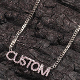 Custom Mini Letter Cubic Zirconia Personalized Name Necklace