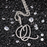 Custom Iced Out Cursive Letters Name Necklace