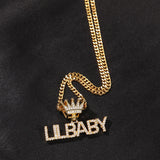 Custom Personalized Name Necklace  with bling and Crown Accent