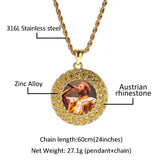 Round Custom Photo Medallion Pendant Necklace